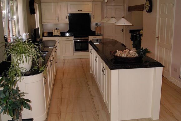 Ivory Belfell with Tan Granite Bespoke Fitted Kitchen