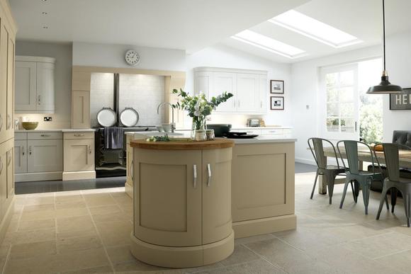 Mowbray Maple Painted Sahara and Lace White | Maple Kitchen