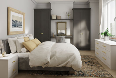 Bella Supermatt Graphite And Supermatt Light Grey Stratford Bedroom