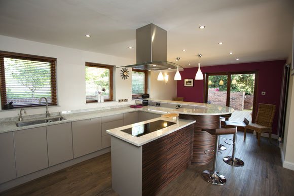 Macassar Veneer Bespoke Fitted Kitchen