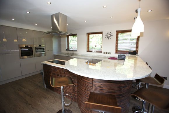 Macassar Veneer Bespoke Fitted Kitchen