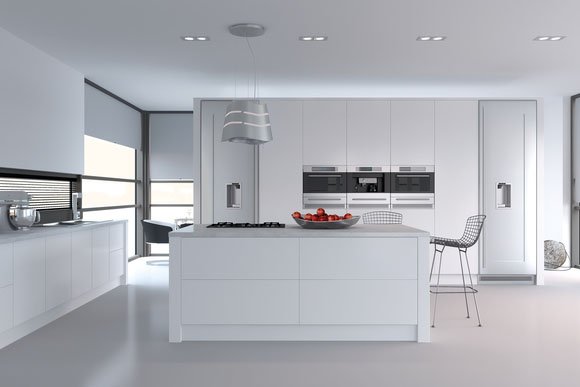 Porcelain White Venice Bespoke Fitted Kitchens