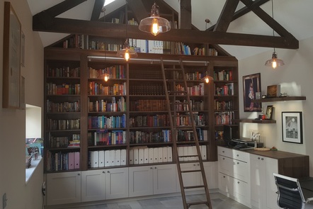 Walnut and Porcelain Painted Ash Home Office