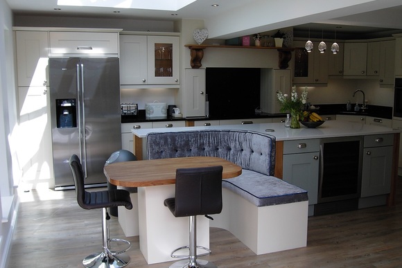 Ivory and Bluebell Oak Bespoke Fitted Kitchen