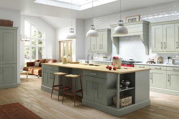 Mowbray Oak Painted English Grey | Contemporary Grey Oak Kitchen