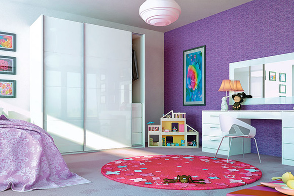 Glidor Ultragloss High Gloss White Sliding Door Wardrobes