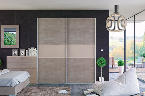 Glidor Light Concrete Cashmere Fitted Sliding Door Wardrobes