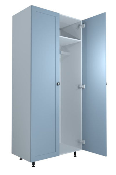 Double Door Wardrobe - Single Rail