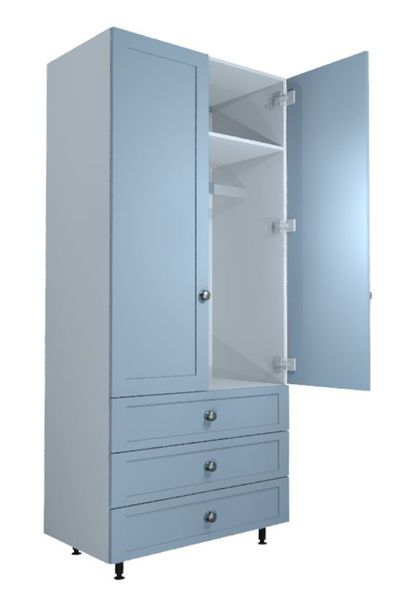 Double Door Wardrobe With 3 Drawers