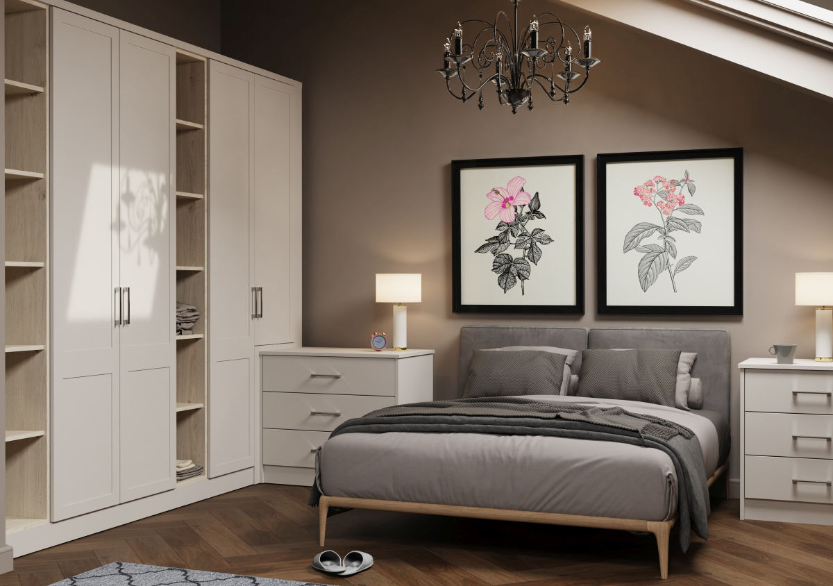 Light grey clearance bedroom cupboards
