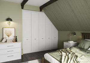 Bella Supermatt White Helmsley Bedroom With Slopin