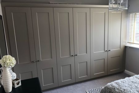 Stone Grey Cambridge fitted wardrobes
